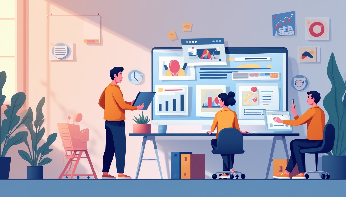 Grafic ilustrând etapele creării paginilor web de succes.