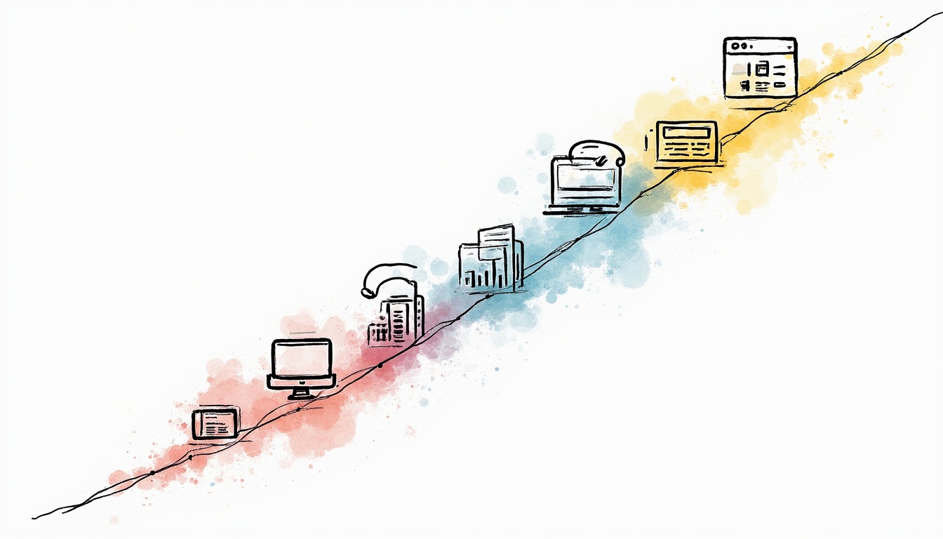 Diagramă cu pașii pentru crearea unui site web de succes